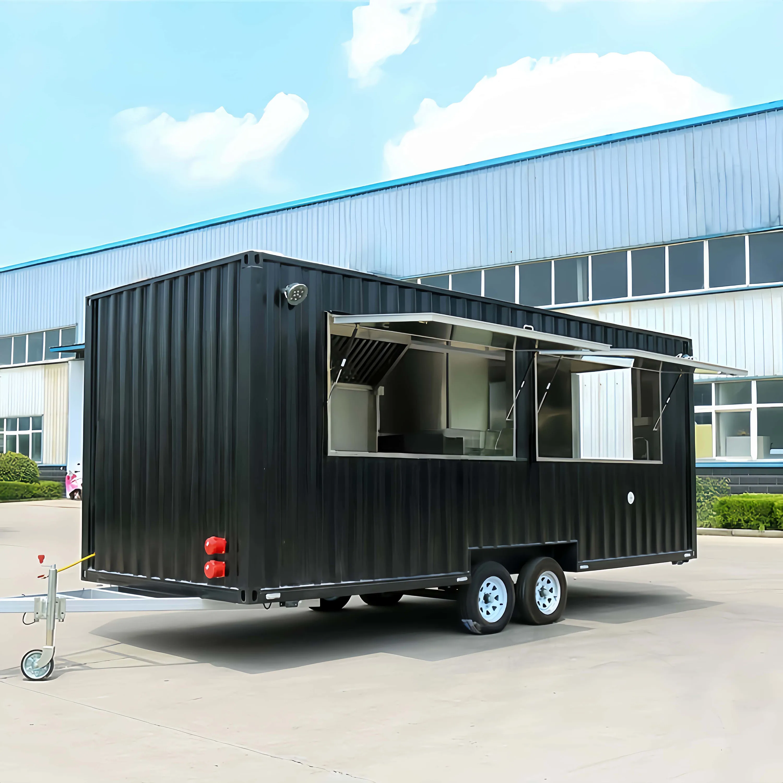 

Portable Food Truck Trailer Fully Equipped Custom Food Truck Mobile Juice Beer Bar Hot Dog Pizza Trailer Caravan