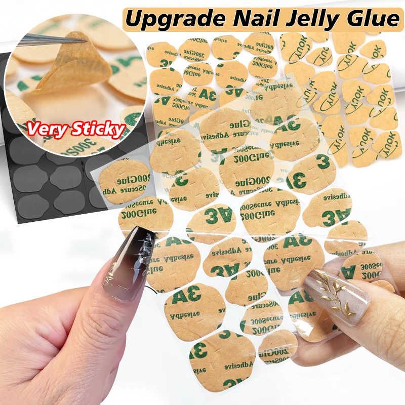 72-480 Stück Nagelkleber Transparenter Kunstnagel-Klebestreifen Klebeband Aufkleber DIY Wiederverwendbare Nägel Maniküre Zubehör Salon – Detail 3