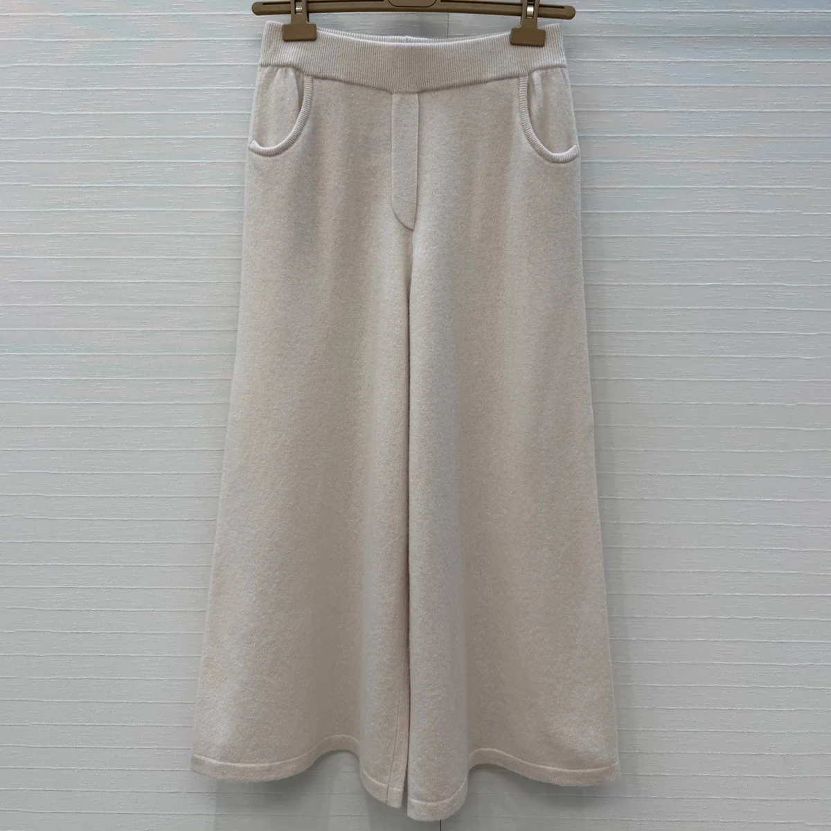High Quality Women High Waist Knit Wide Leg Pants Loose Long Trousers With Pockets lyt2672169