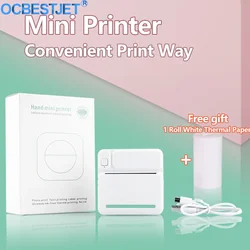 C19 Mini Pocket Thermal Label Portable Printer Wireless Bluetooth Connect to Mobile Phone For Android iPhone Student Study Gift