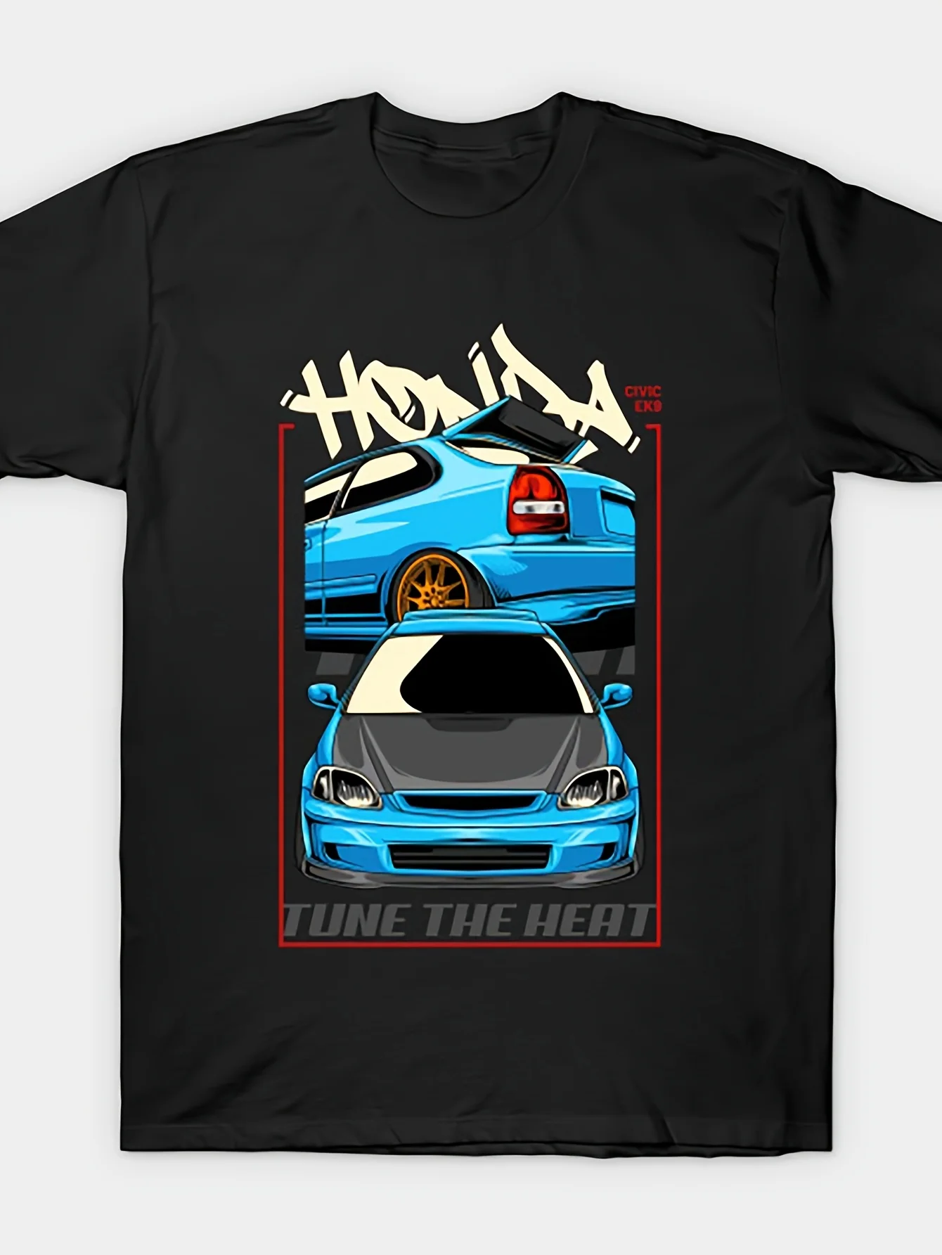 Men'S T-Shirt Casual Everyday Sporty Breathable Comfortable Trendy Fun Print Pattern Civic Ek9 Fanatic T-Shirt Men'S Black