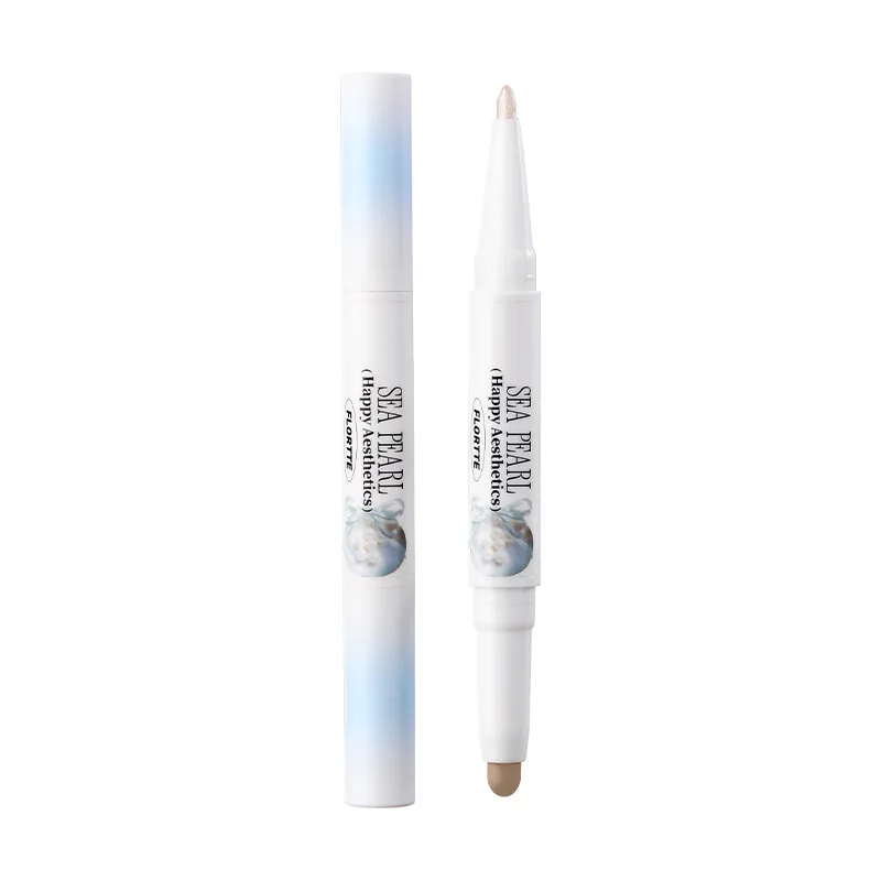FLORTTE Glass Sea Series Double Head Highlight Grooming Pen Nose Shadow Tears Groove