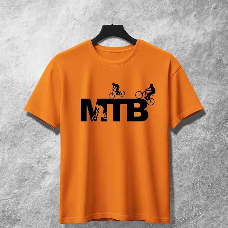 

Men's Originality MTB T-shirt with Mountain Bike Graphic Desgin Funny Casual Colour 100% Cotton Short-sleeve Tshirt Sports Wear