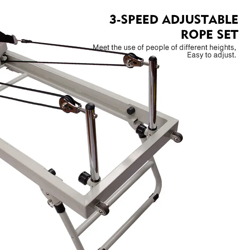 معدات إصلاح بيلاتيس كبيرة قابلة للطي سرير يوجا أساسي للياقة البدنية المنزلية آلة التخسيس الصلب ABS الصلب بيلاتيس