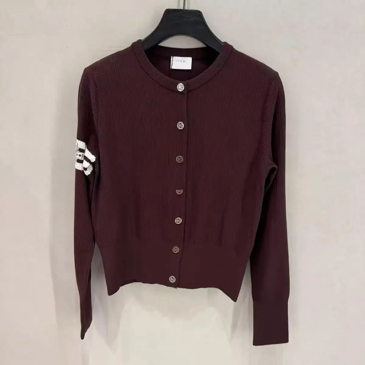 2026 Ladies Golf Crew Neck Knit Cardigan New AW Soft Cozy Elegant Versatile Open Front Golf Outer Jacket For Women