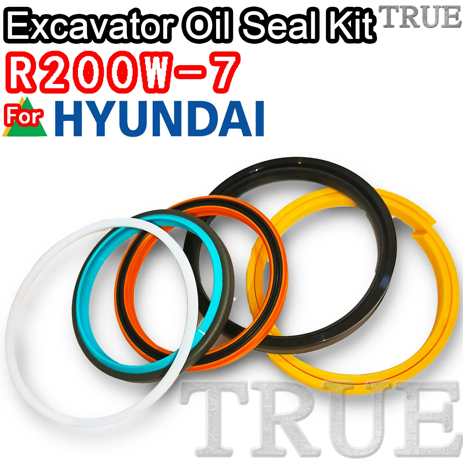 For R200W-7 Hyundai Oil Seal Excavator Repair Kit R200W 7 Cylinder BOOM ARM Bucket Hydraulic Pump Digger Clamshell Shovel Adjust