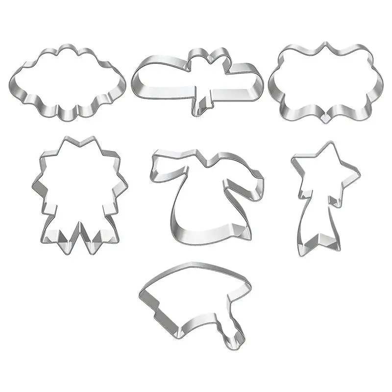 Graduation Cookie Cutters 2024 Stainless Steel Chocolate Cutters Grad Molds Stainless Steel Grad Hat Cookie Stencils Graduation