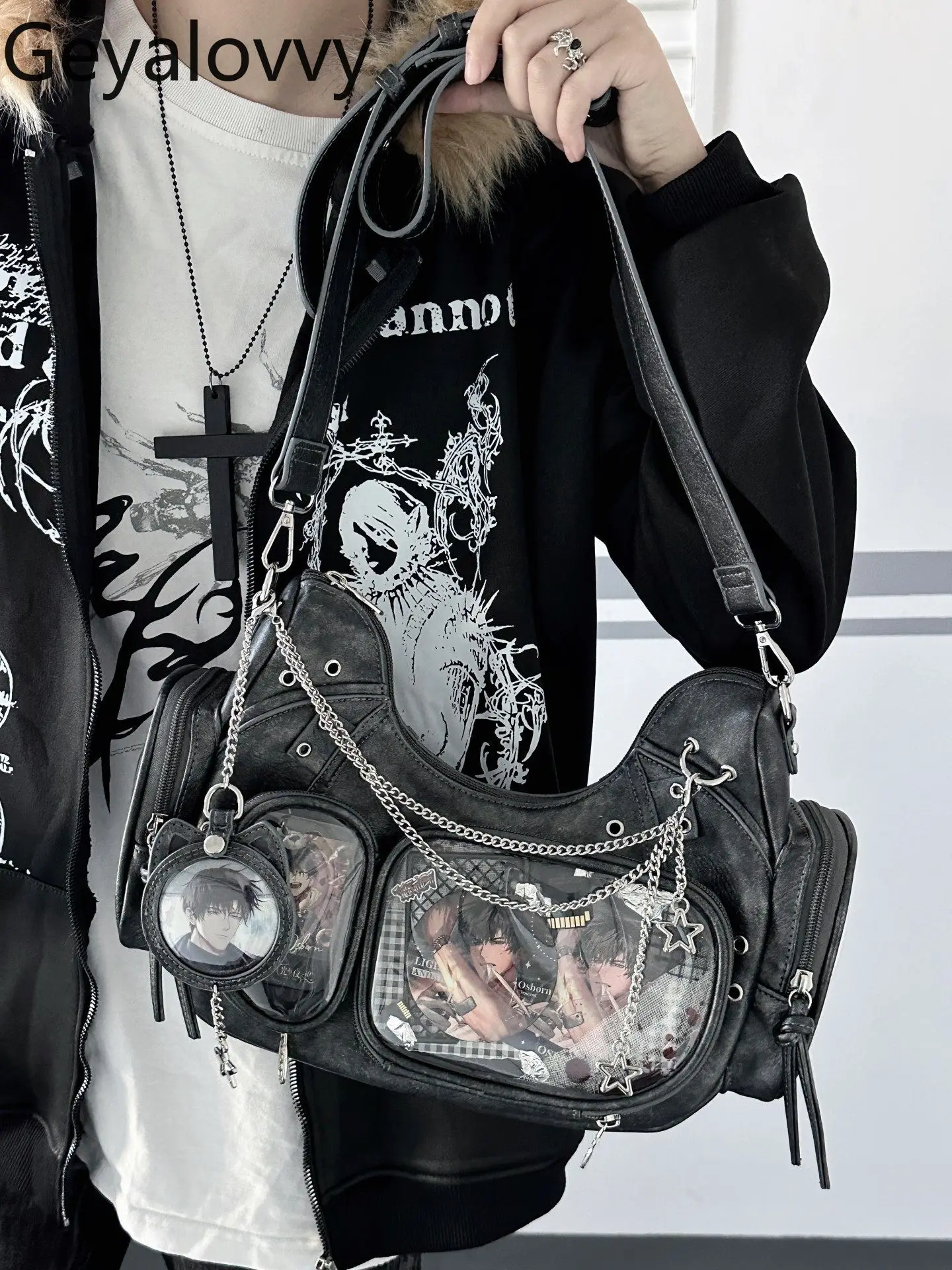 

Оригинальные дизайнерские сумки-кроссбоди в стиле Лолита для женщин, вместительные, в японском стиле, на плечо, повседневные сумки для девушек, новинка 2026 года