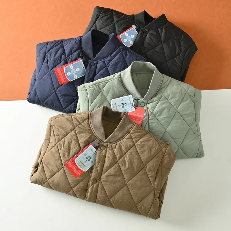 Lightweight Warm Stiched Cotton Ball Collar Winter Men Women Comfortable Windproof Cold Resistant Layering Cotton Coat