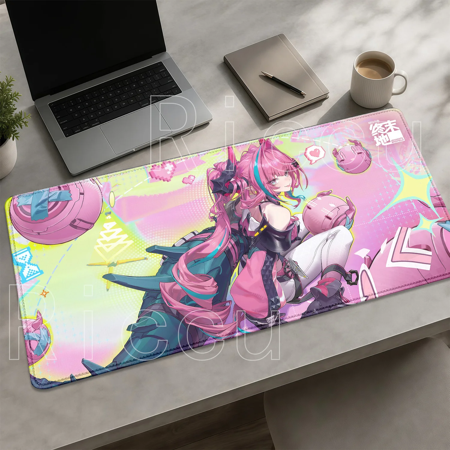 Anime Girl Sexy Yvonne Arknights Endfield PC Gaming Overlock Mouse Pad Rubber Non-slip Mousepad Office HD Printing XXL Desk Mat