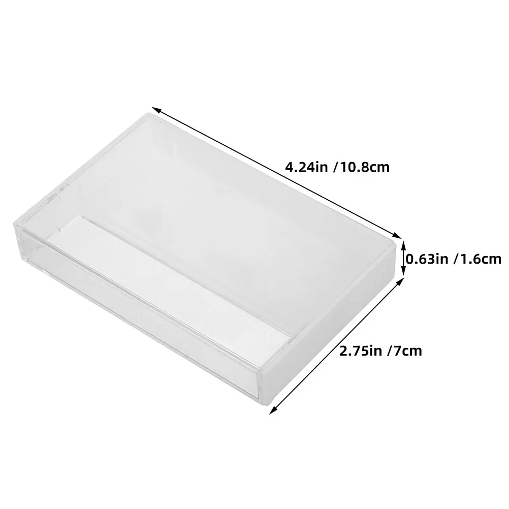 5Pcs Clear Cassette Tape Case Retro Style Plastic Container for Music Cassettes Memorabilia Safekeeping Decorative Use