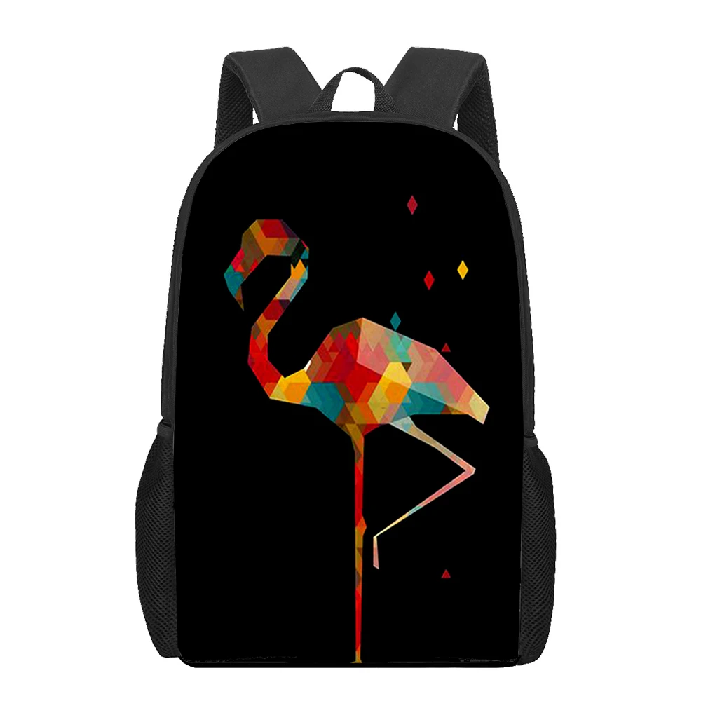 Red Beautiful Flamingo bird 3D Print School Bags for Teenager Boys Girls Unique Children Kids zaino Book Bag Student Bookbag