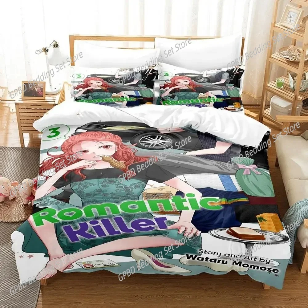 

Romantic Killer Bedding Set Single Twin Full Queen King Size Bed Set Adult Kid Bedroom Duvet cover Sets 3D Anime Bed Sheet Set
