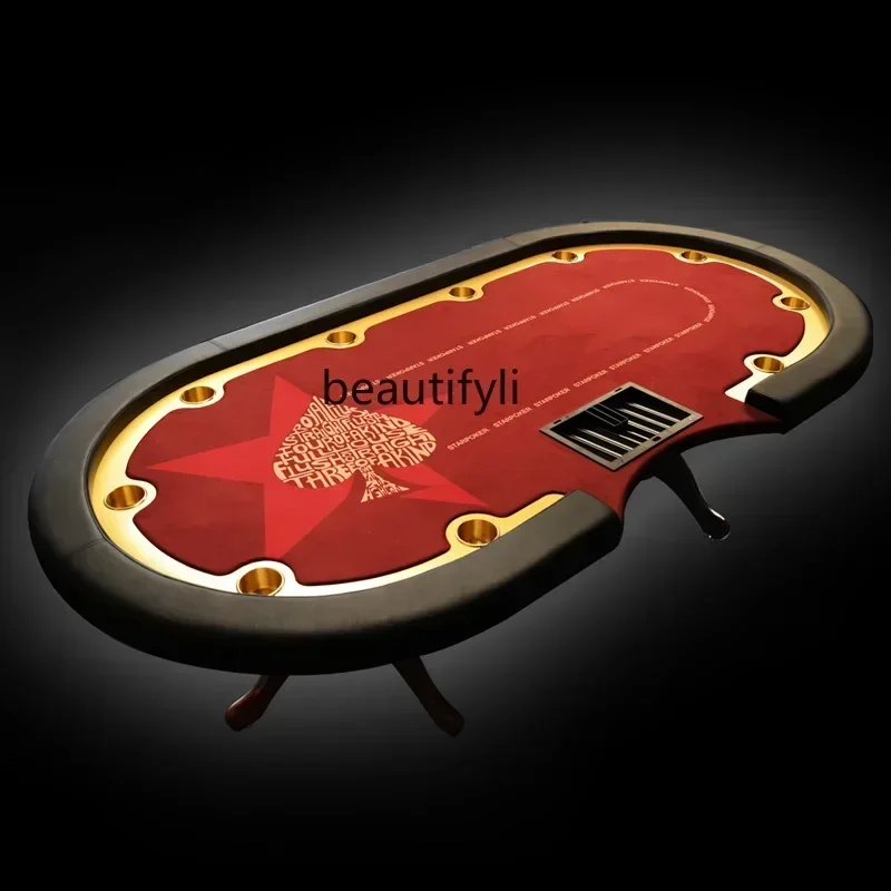 new Modern Poker Table Club Dedicated High-End Poker Table Solid Wood Tiger Foot Table ss 8617