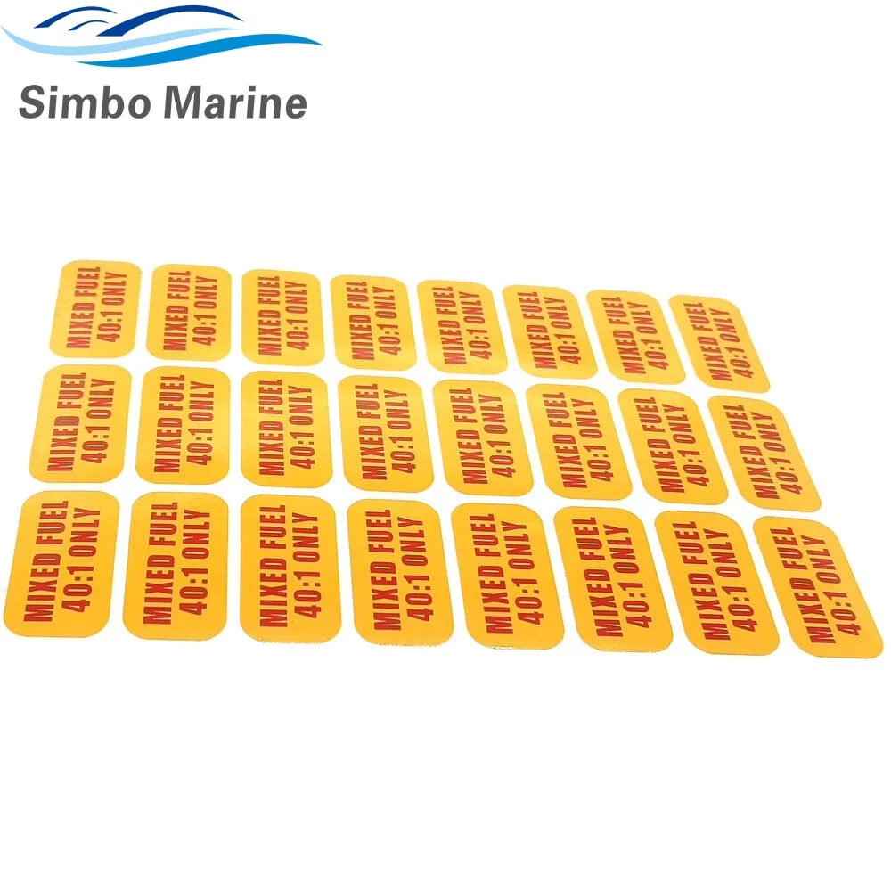 24PCS 1'' X 2'' Mixed Fuel 40:1 Only Sticker, Gas Oil Mix Labels for Outdoor Fuel Power Equipment 1'' X 2''