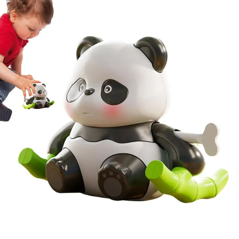 Moving Panda Toy Wind Up Novelty Toy Educational Realistic Panda Figure Toy Cute Dancing Swinging Panda Wind Up Animal Toy For