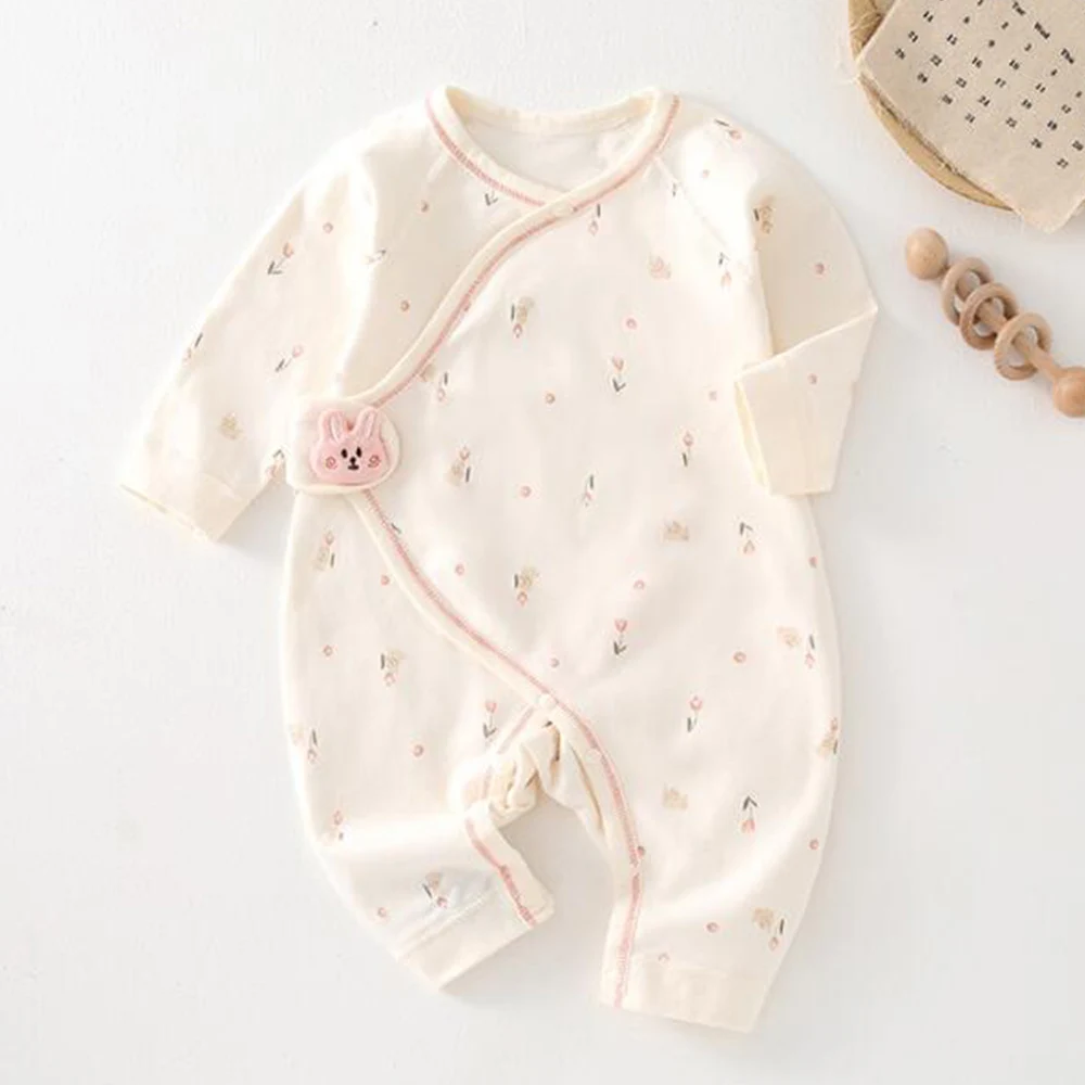 

Baby Jumpsuit Long Sleeve Spring Autumn 100% Cotton Unisex Newborn Baby Rompers For Boys Girls Hospital 0 6 Months