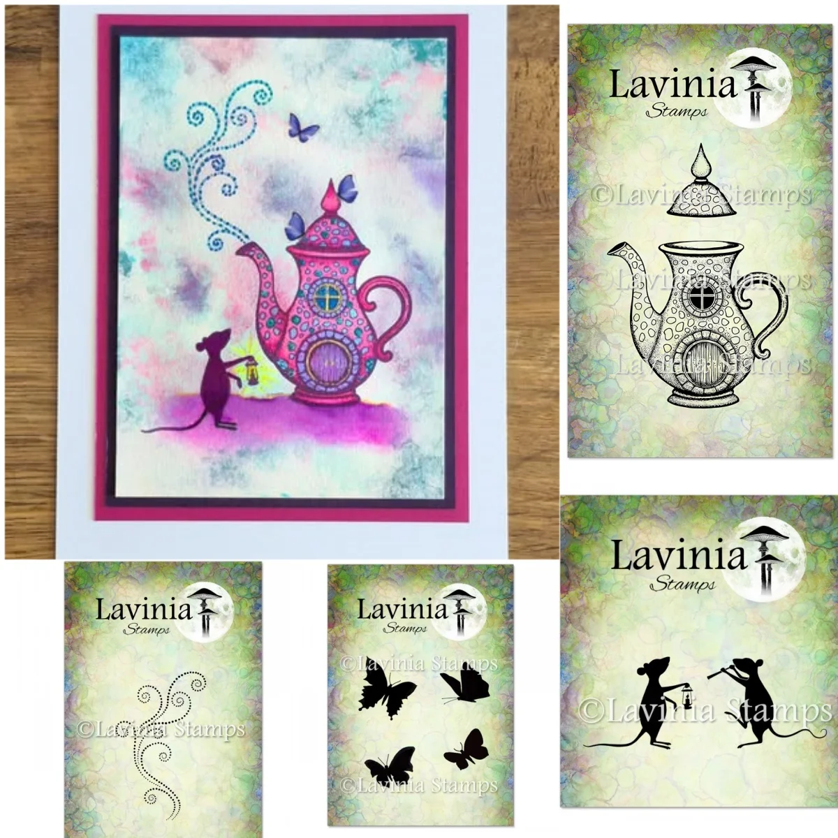 

2025 New Teapot Mouse Butterfly Clear Stamps Stencil DIY Scrapbook Embossed Handcraft Paper Card Album Craft Template Supplies