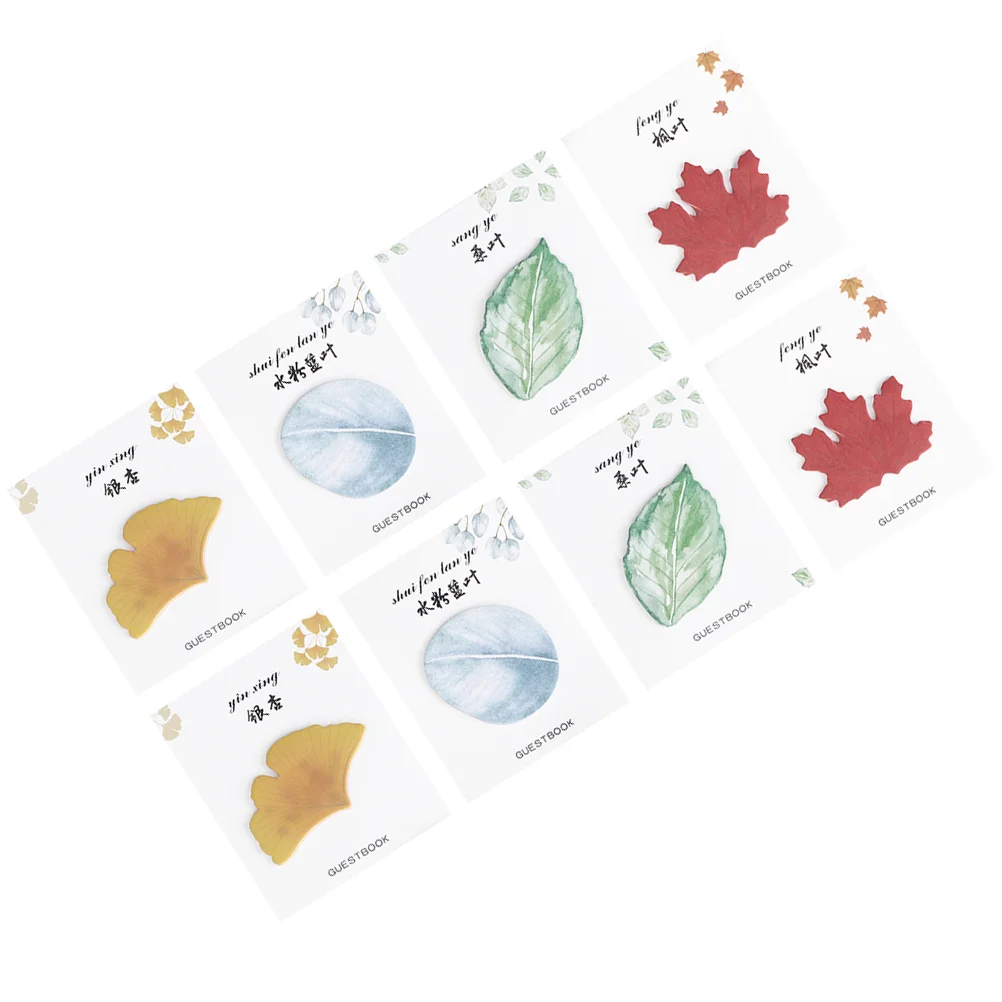 

60 Pcs Leaves Shape Note Paper Self Adhesive Notes Pad Labels Post Notepad Memo Colorful Christmas