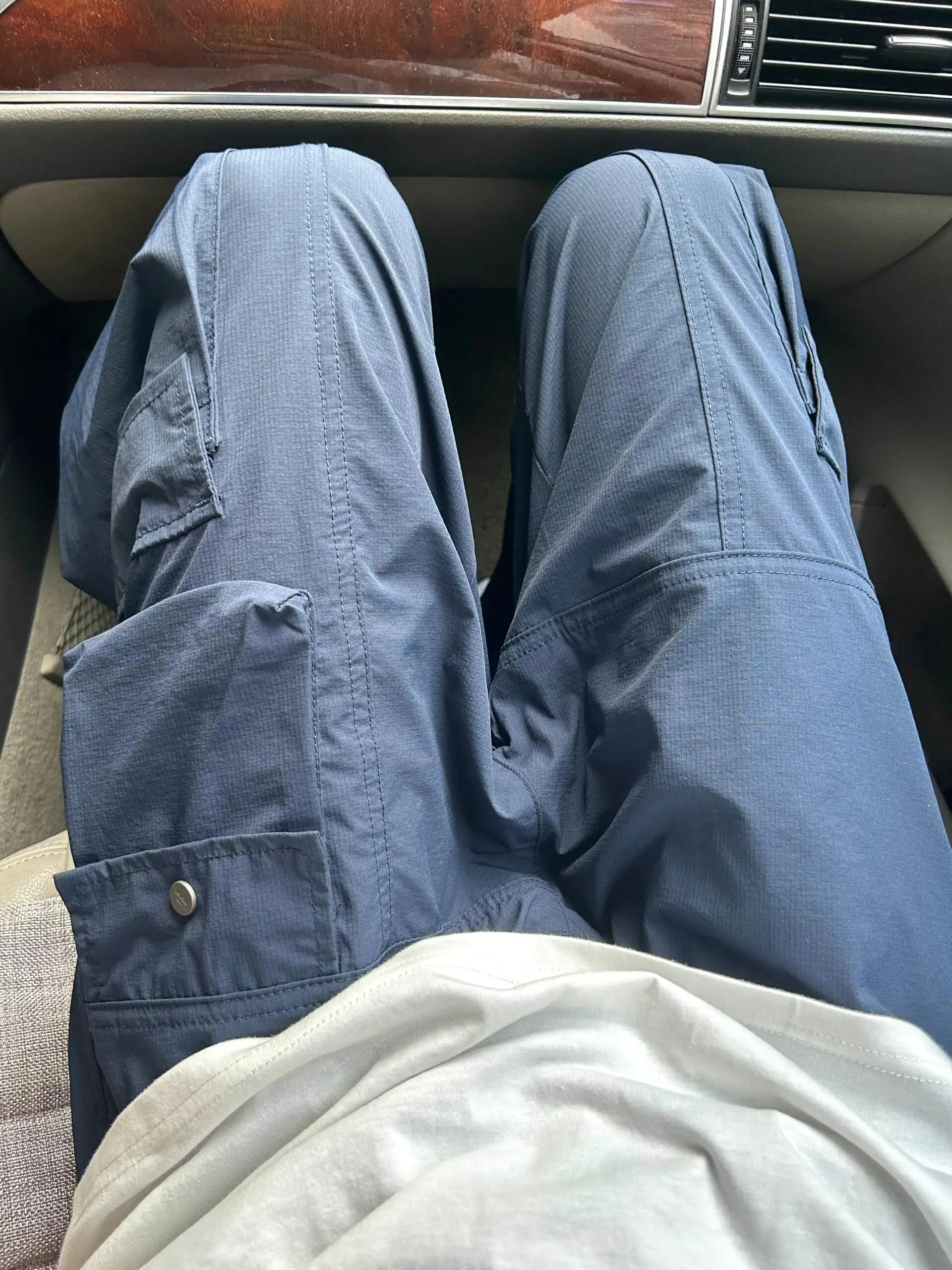 بنطلون رجالي صيفي رفيع مستقيم سريع الجفاف مقاوم للماء باللون الأزرق الأمريكي الكلاسيكي، مثالي للعمل في الهواء الطلق وتسلق الج...