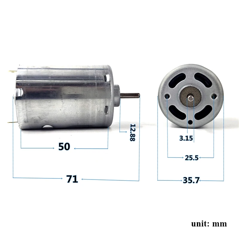 MABUCHI RS-540RH-7520 DC 4.8V 6V 7.2V 23000RPM High Speed Power Mini 36mm Electric Motor DIY Portable Drill Tool Toy Model