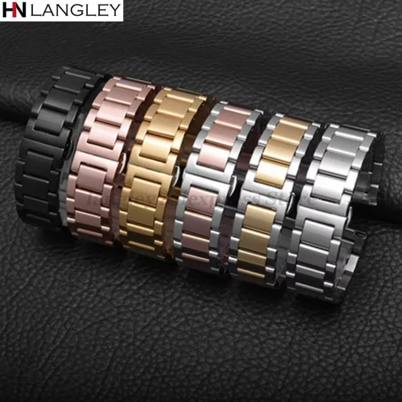 16mm 18mm 20mm 21mm 22mm 23mm 24mm 26mm Szerokość Pasek do zegarka Pasek ze stali nierdzewnej Pasek do zegarka Metalowa opaska na rękę Mężczyźni