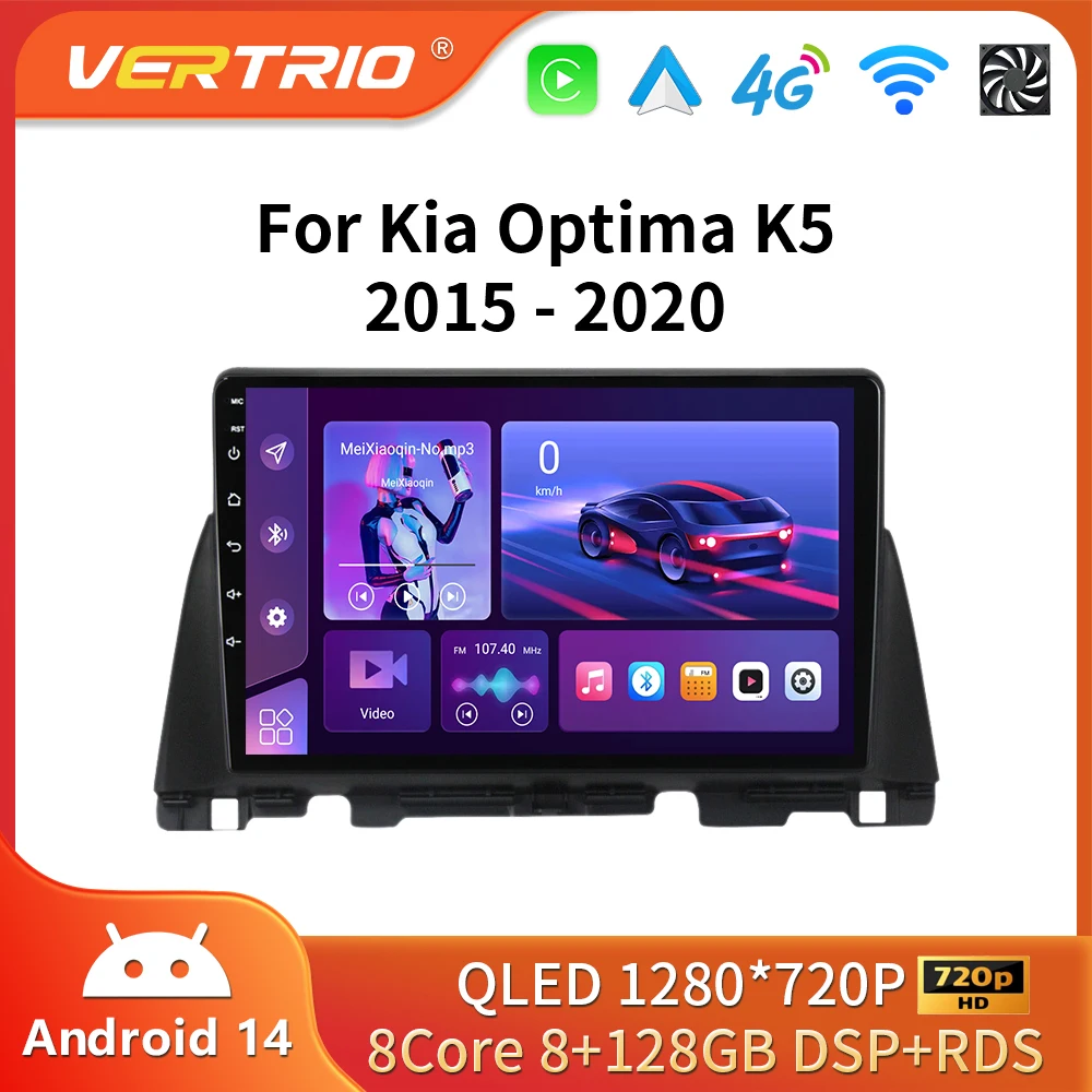 Android 16 Autoradio For KIA Optima K5 2016 2017 2018 Autoradio Lettore Video Stereo Multimediale Carplay BT Auto 2DIN DVD BT