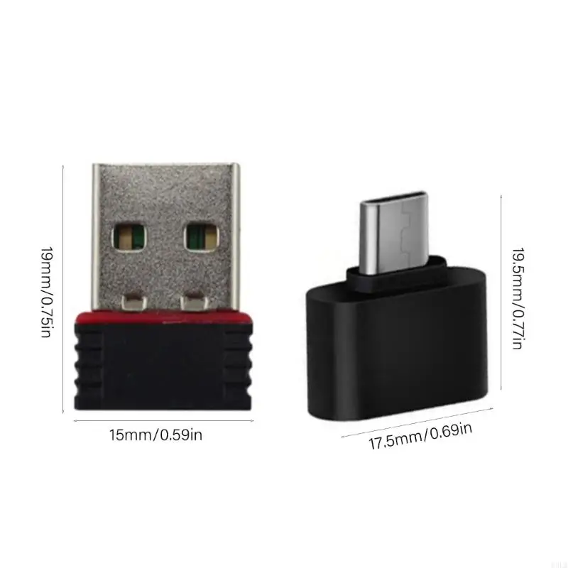 2025 محول WIFI جديد RTL8188FTV مع موصل USB OTG مناسب لدعم شبكات الألعاب اللاسلكية و USB