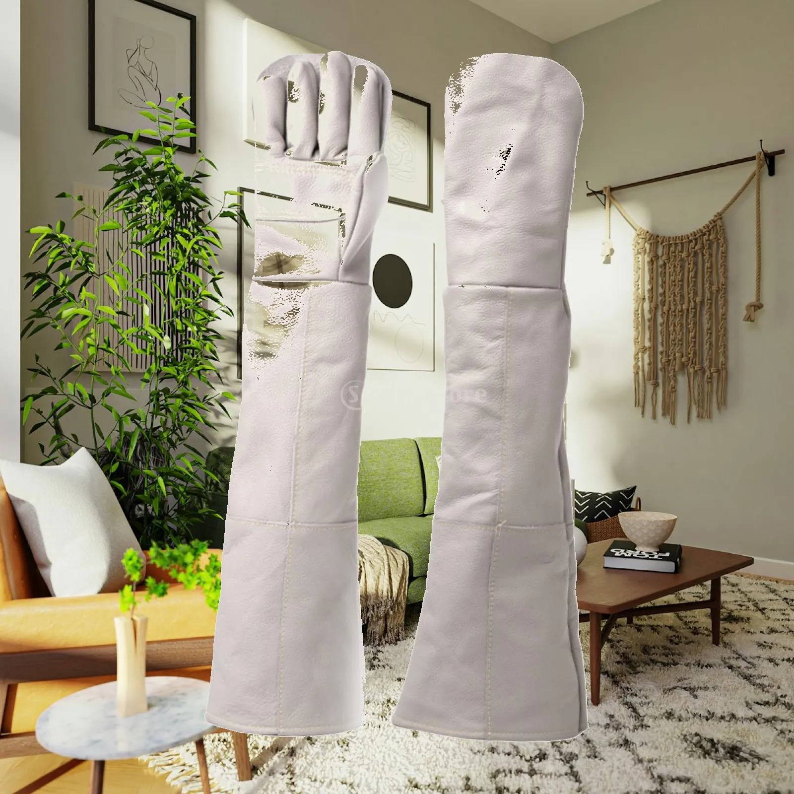 PU Leather Anti Bite Pet Gloves Extended Arm Animal Handling Work Gloves for Gardening Bird Parrot