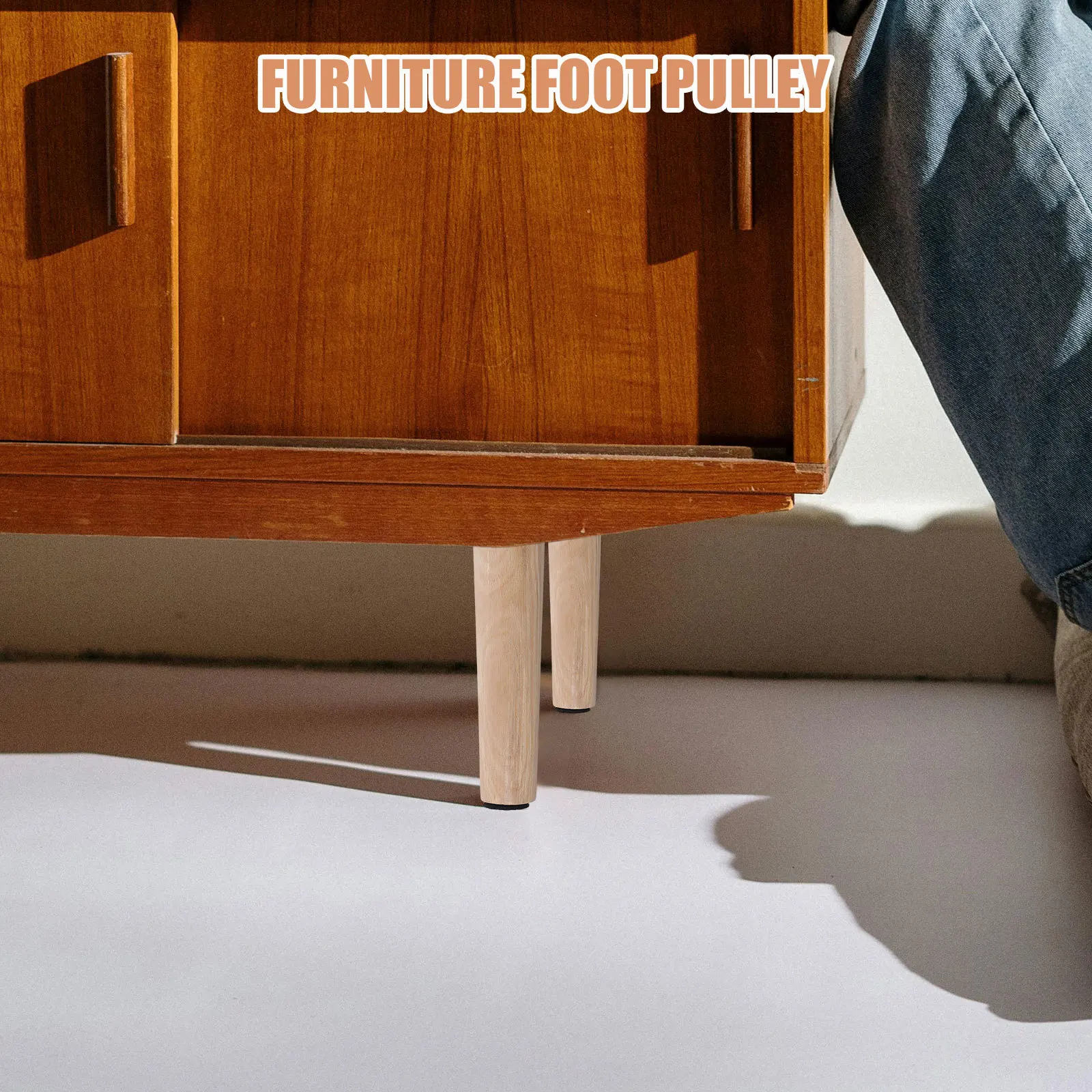 

4pcs Furniture Wood Couch Legs Coffee Table Couch Hardwood Square Bed Sofa Legs Set Wooden Chair Desk Replacement