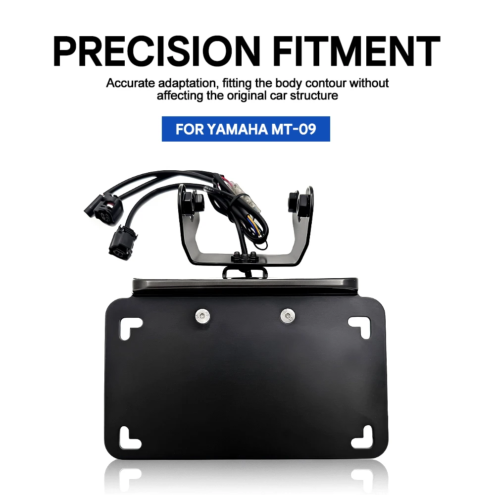 Fit for Yamaha R1 / R1M 2021-2025 Adjustable Short Tail License Plate Bracket with Pre-wired Harness