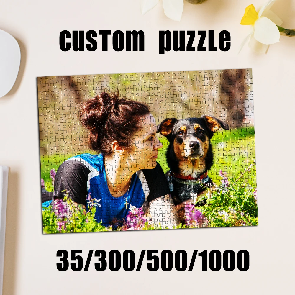 35/300/500/1000pcs Personalized Custom Photo Puzzle family photo Customize Jigsaw Gifts Family Educational Toys