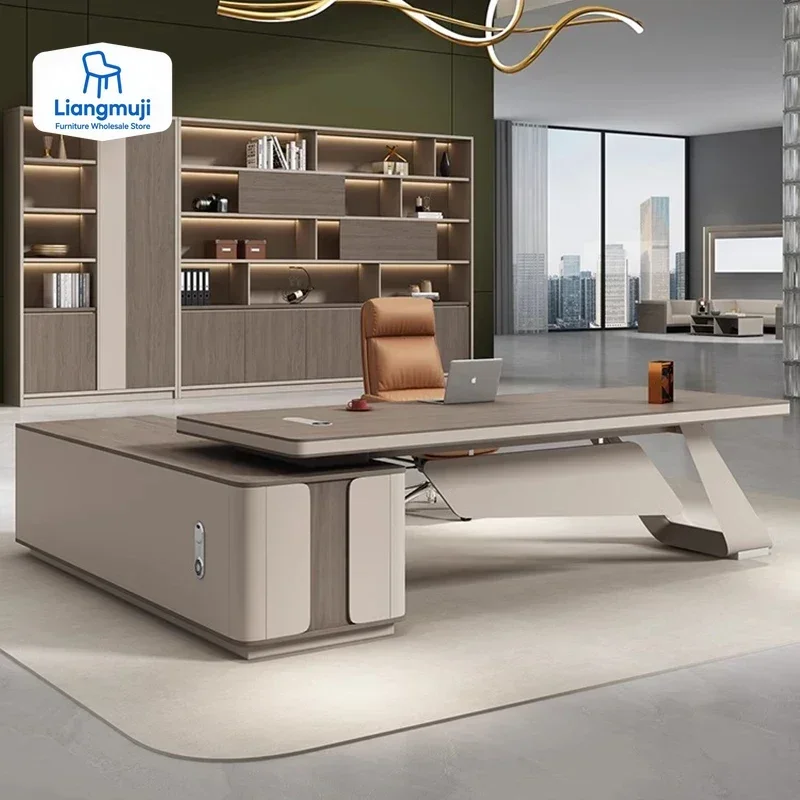 Korean Luxury Executive Office Desk Boss Minimalist Modern Corner Office Desk Storage Bedroom Mesa De Trabajo Hotel Furniture