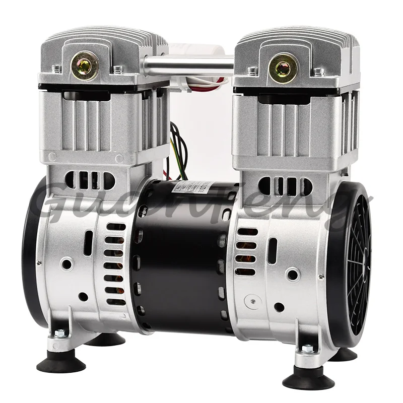 Portable 220V 1.5KW Electric Oil-Free Piston Vacuum High Pressure 99KPa 200L/min Air Compressor Pump Head Metal
