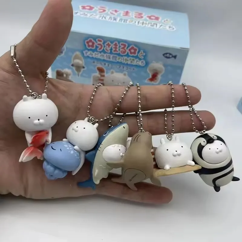 

New Rabbit And Ocean Partner Aquarium Limited Edition Blind Box Sea Elf Penguin Action Figure Keychain Bag Pendant Surprise Gift