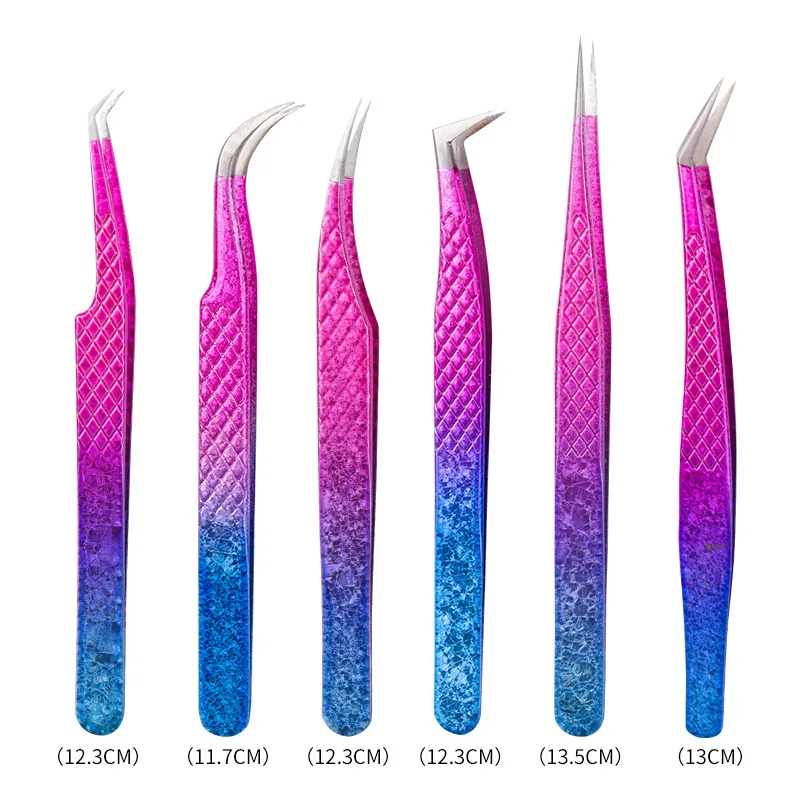 Tweezers Eyelash Extensions Clip Eyebrow Lash Extension Tweezers Cosmetic Makeup Tools Professional Precision Eyelash Tweezers