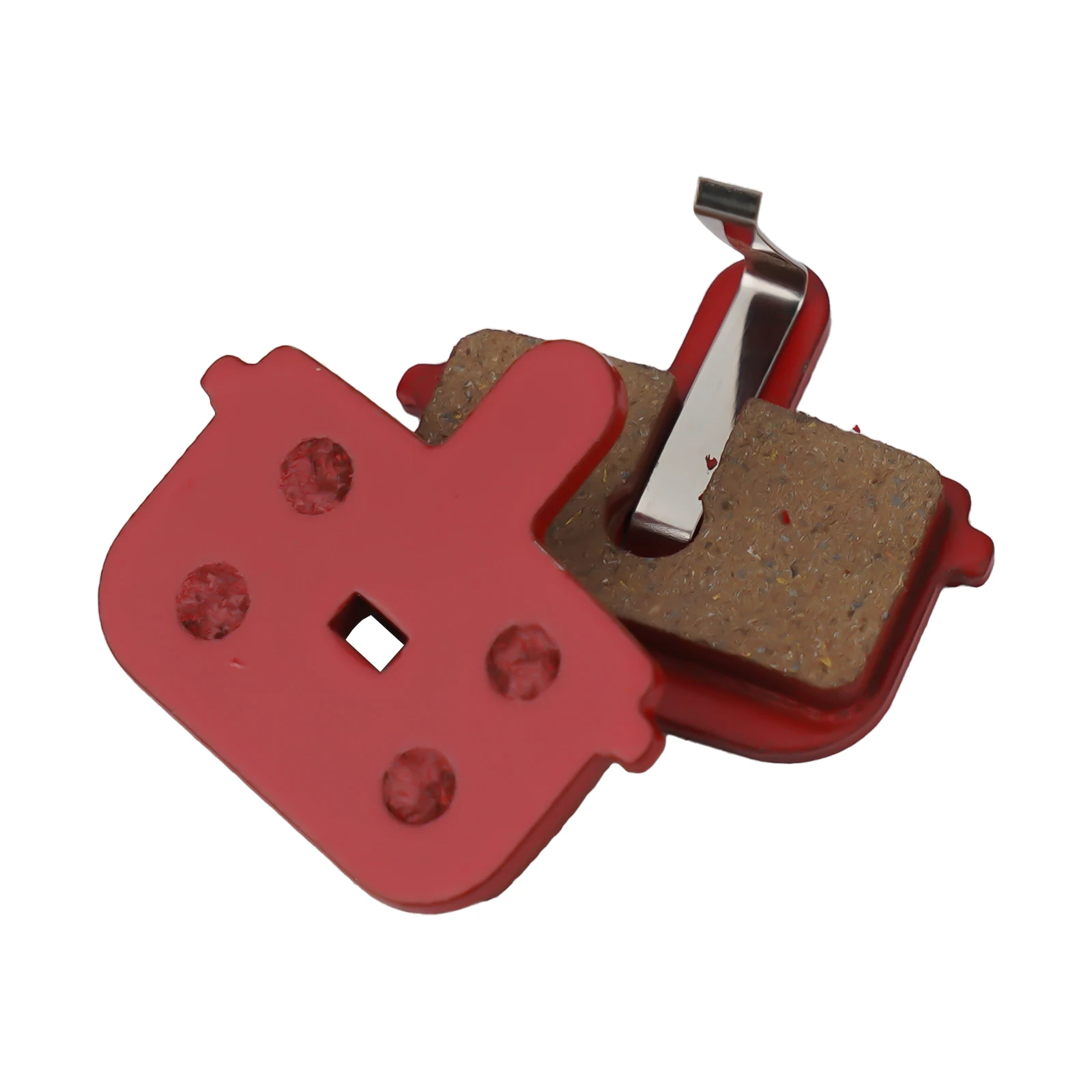 Bicycle Brake Pads Kit Low Disk Wear MTB Mountain Bike Parts Red Replace Tools Replacement Semi-Metallic 2pcs Bike