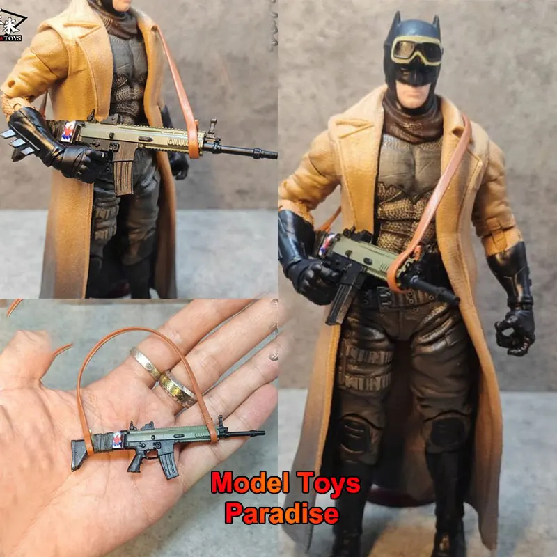 

1/6 1/10 1/12 пустынный солдат Бэтмена, пластиковый подвесной шейный пулемет, модель оборудования, аксессуары, подходят для экшн-фигурки 12 дюймов, 7 дюймов, 6 дюймов