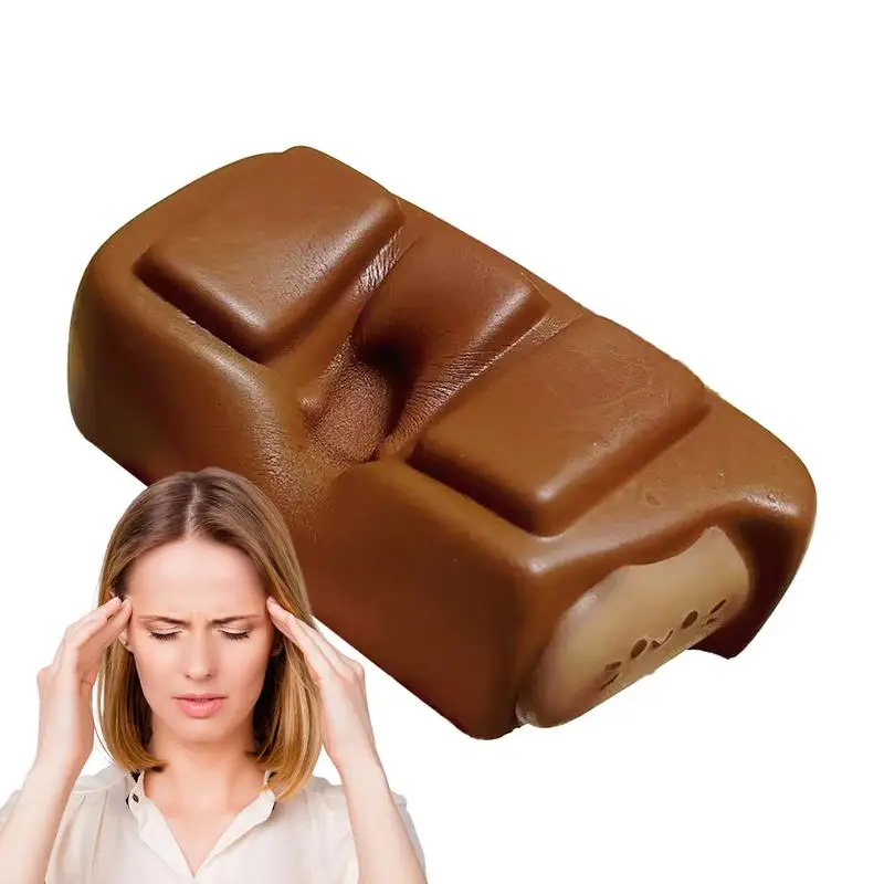 Chocolate Stress Toy Squeeze Chocolate Slow Rising Pinching Toy Ultra-Soft Cute Venting Fidget Biscuit Squish Dessert For Kids &