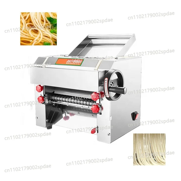 Automatic Noodle Machine Electric Pasta Maker 2-in-1 Thickness Adjustable Stainless Steel Dough Roller