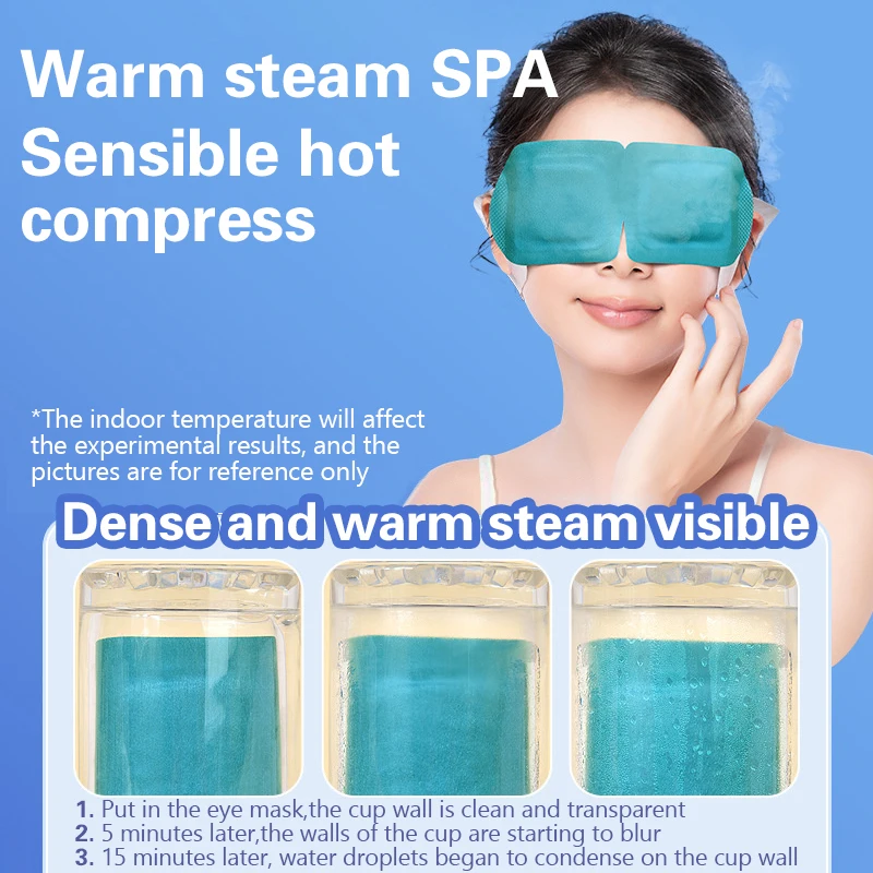 5pcs Disposable Lutein Steam Eye Mask With Warm And Hot Compress To Soothe The Eyes, Shading And Eye Protection Portable Travel