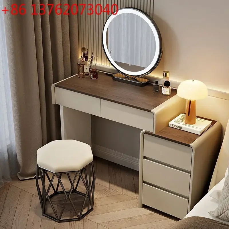 Thickened frame dresser small apartment slate walnut makeup table
