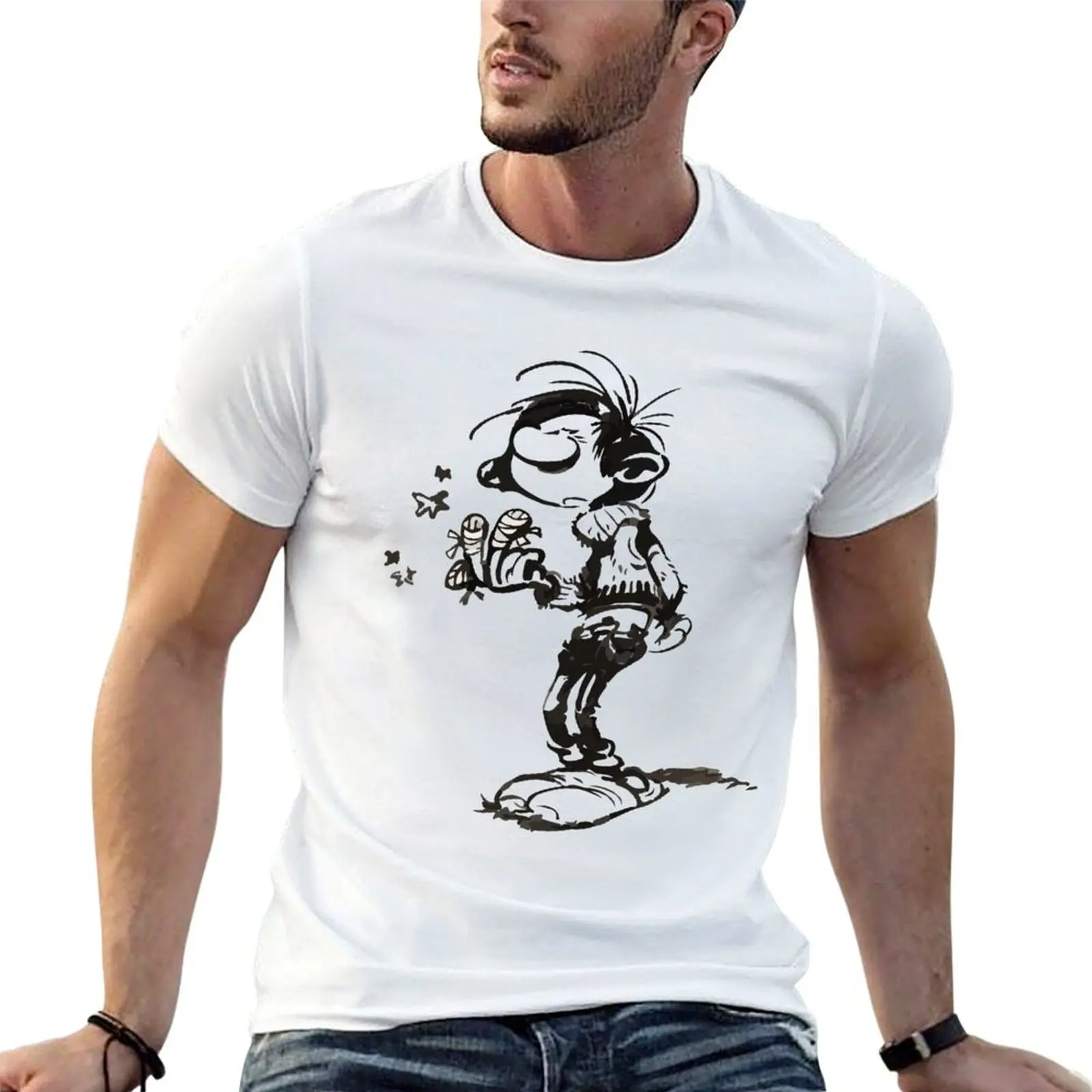 Gaston Goof Bandage T-Shirt Labor Work Casual T-Shirt