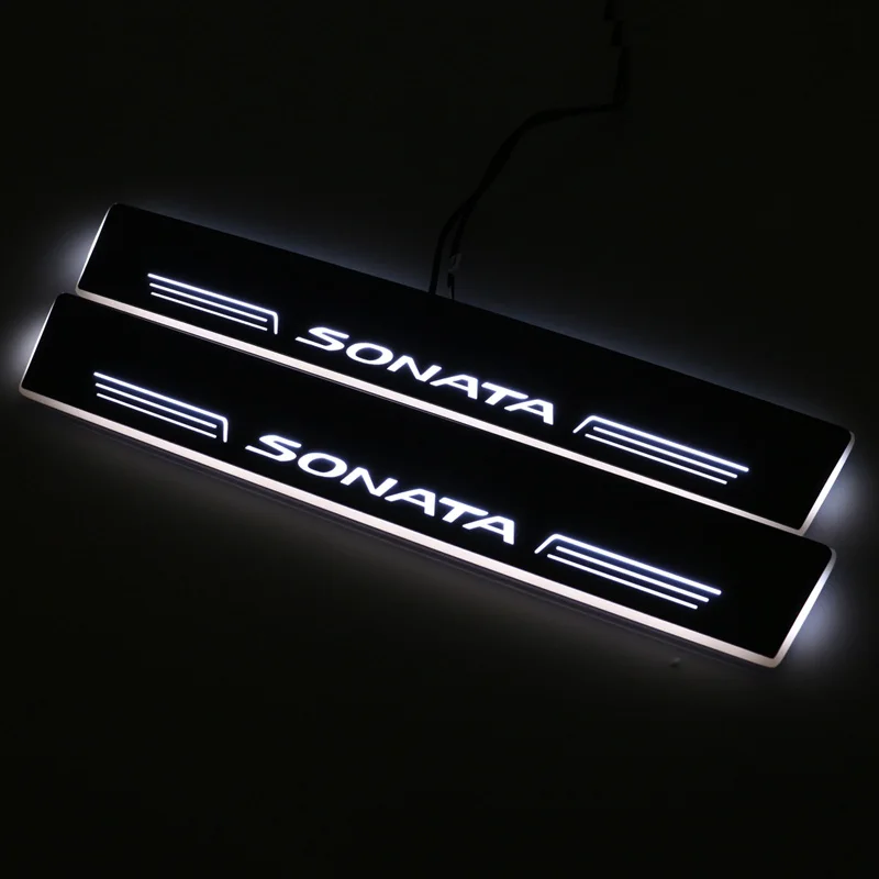 

Custom Car Logo For Hyundai Sonata 2015-2018 Moving LED Welcome Pedal Car Scuff Plate Pedal Door Sill Pathway Light