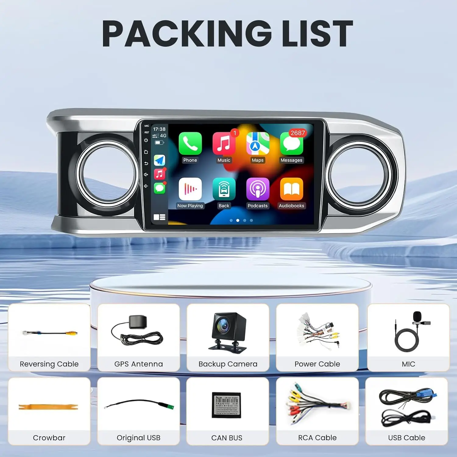 Leeocar For Toyota Tacoma 2016-2021 Android Touch Screen Car Radio WiFi GPS Navigation Auto Carplay Multimedia Player Head Unit