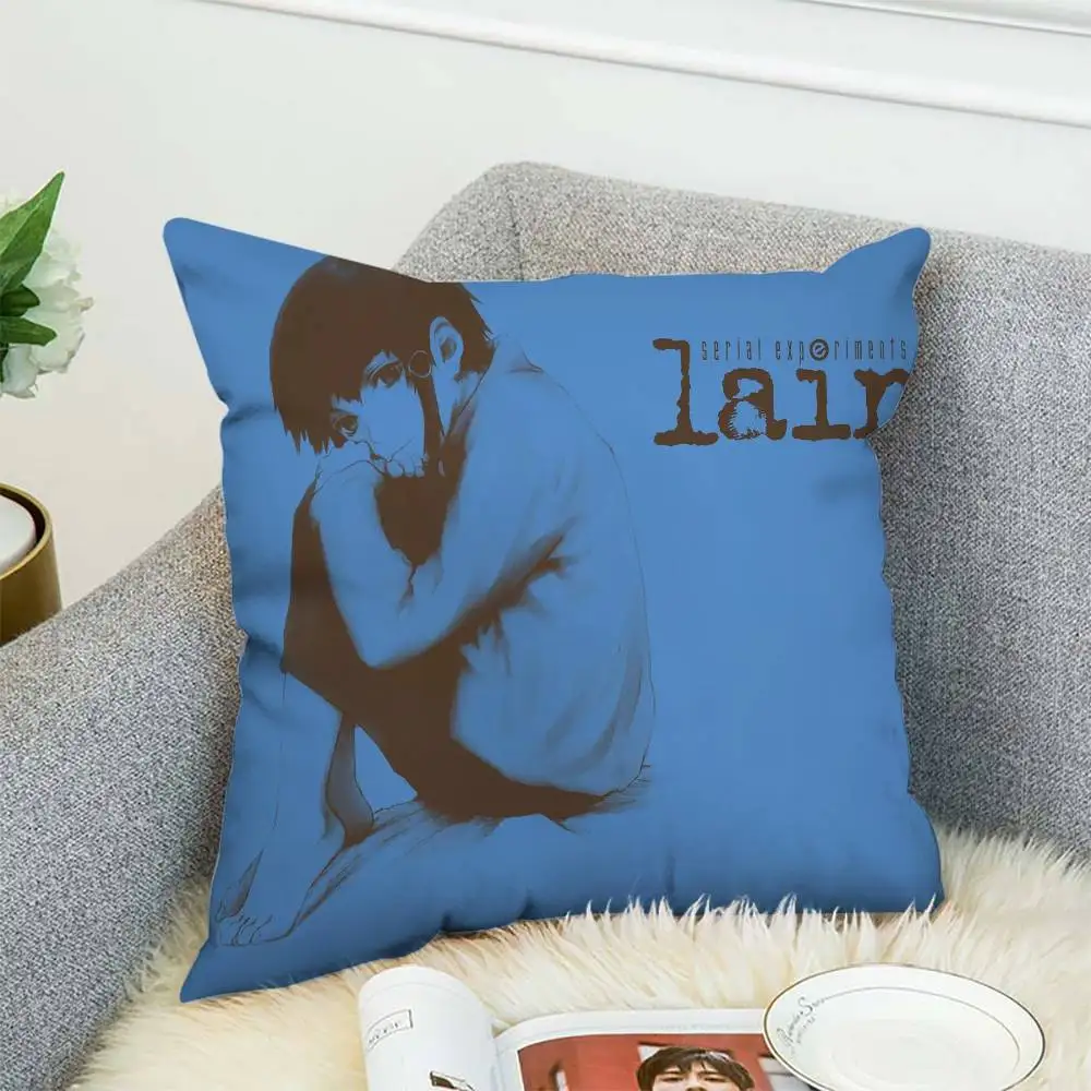 

Serial Experiments Lain Pillow Case Double-Sided Printing Cushion Cover 45x45 Decorative Cushions Sofa Home Decor Soft Pillowcas
