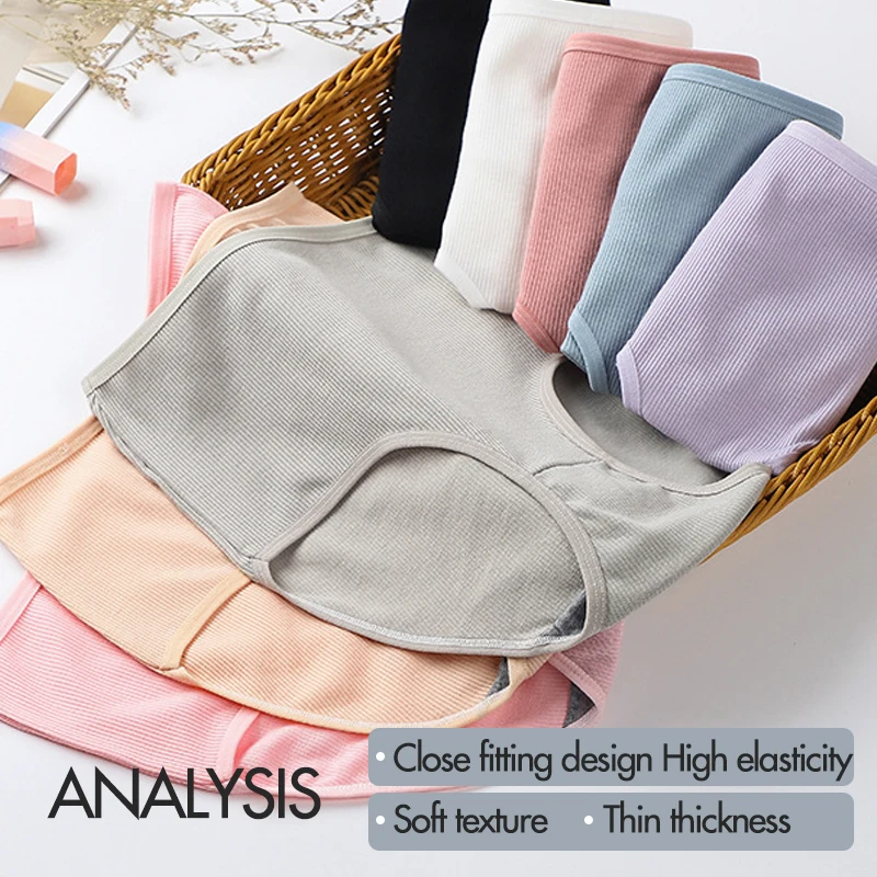 6pcs Women Hip Lift Panties Lady Large Size High Waist Underwear Fashion Girls Briefs Breathable Panty Plus Size Female Lingerie