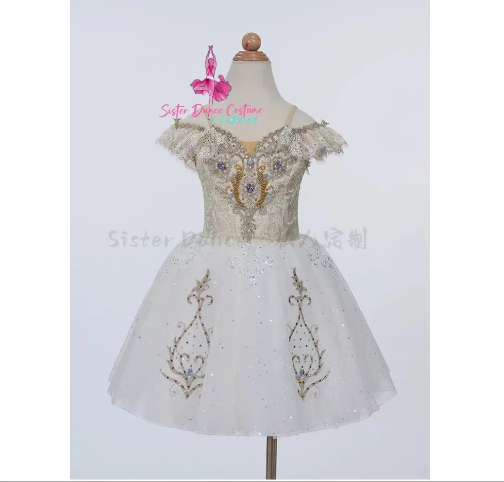 2024 new Professionally tailored children's ballet dress Swan Lake scene variation solo dance competition dress