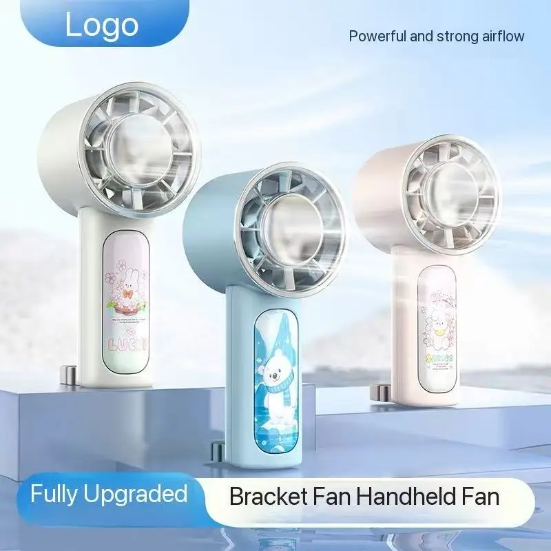 MEET SUN Rechargeable 500mAh Handheld Hairdryer High-Speed Fan with Stand Mini Portable Fan And Eyelash Fan Combination