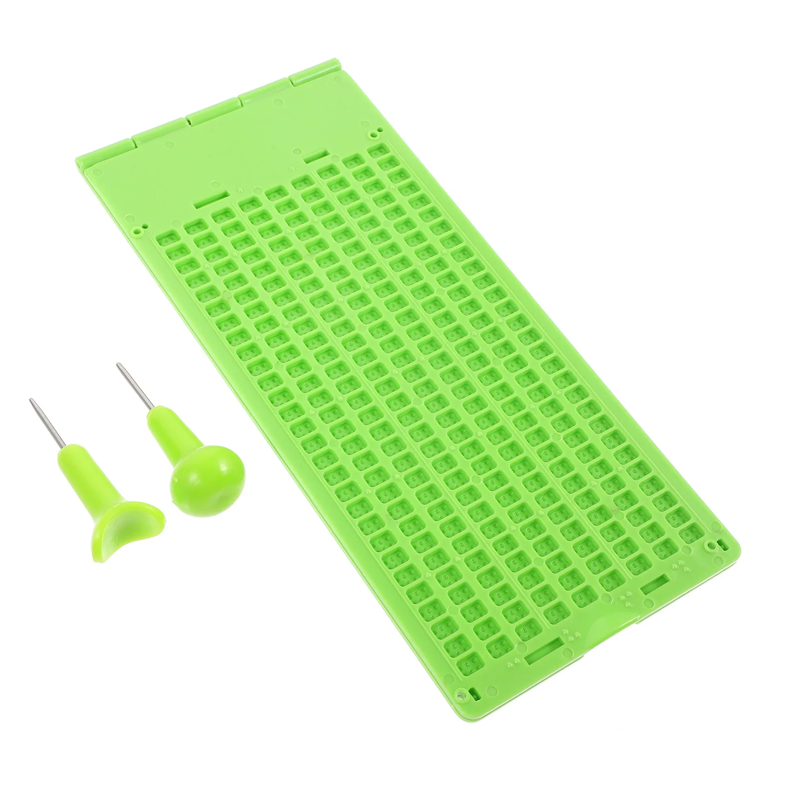 

1Set Braille Writing Plate for Blind Proper Size Smooth Surface Braille with Stylus Lightweight Easy to Carry Dependable